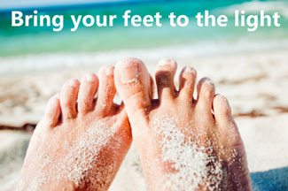 Bring your feet to the light