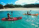 This is a picture of someone kayaking